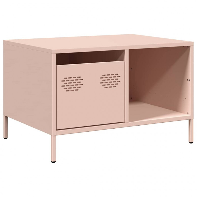 Szafka RTV, różowa, 68,5x50x43,5 cm, stal walcowana na zimno