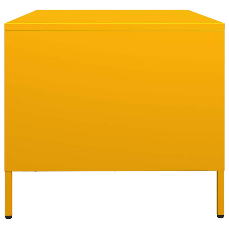 Stolik kawowy musztarda 68,5x50x43,5 cm stal walcowana na zimno