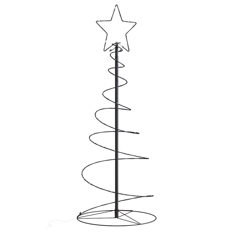 Stożkowa choinka z lampek, 80 ciepłych białych LED, 120 cm