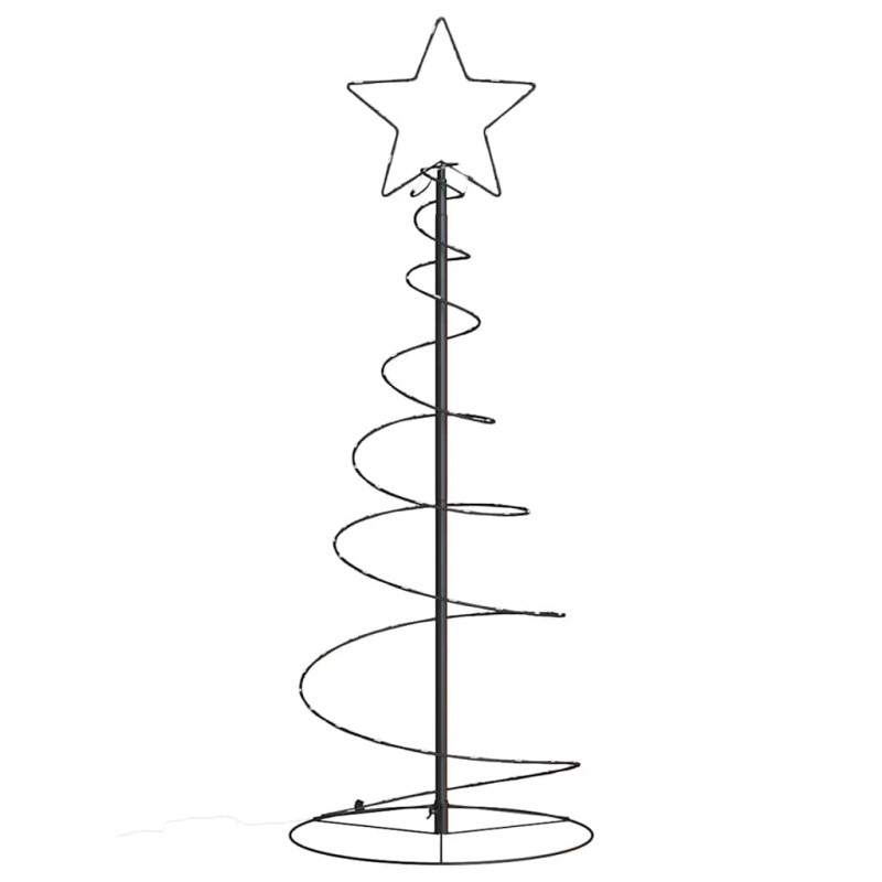 Stożkowa choinka z lampek, 80 ciepłych białych LED, 120 cm