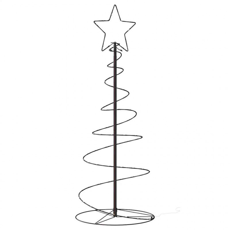 Stożkowa choinka z lampek, 80 ciepłych białych LED, 120 cm