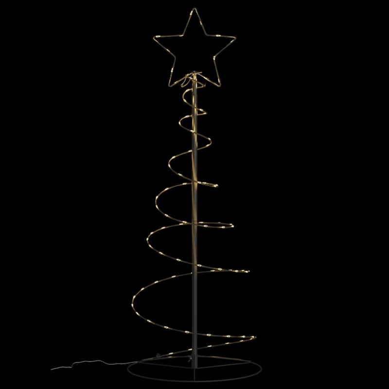 Stożkowa choinka z lampek, 80 ciepłych białych LED, 120 cm