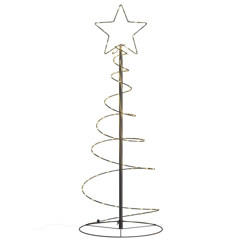Stożkowa choinka z lampek, 80 ciepłych białych LED, 120 cm