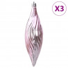 Bombki świąteczne, 98 szt., różowe, Ø3/4/6 cm