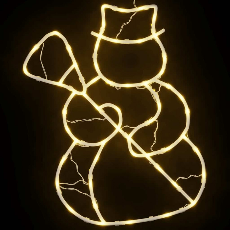 Lampki świąteczne sylwetka bałwana, 2 szt., 35 LED