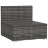 4-osobowa sofa ogrodowa z poduszkami, szary rattan PE