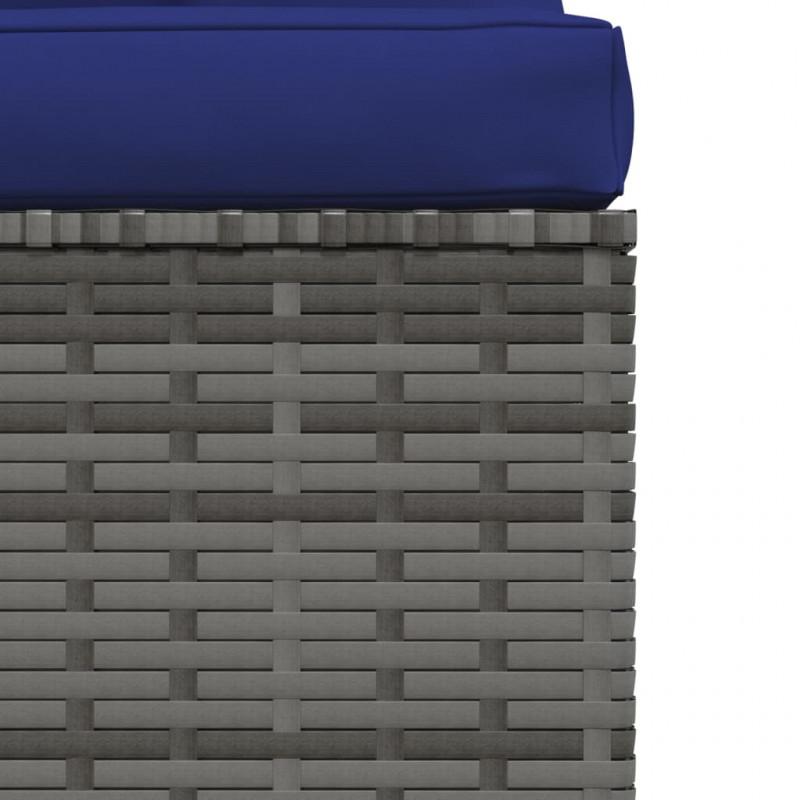 4-osobowa sofa ogrodowa z poduszkami, szary rattan PE