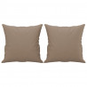 2-osobowa sofa z poduszkami, cappuccino, 140 cm, sztuczna skóra