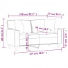 2-osobowa sofa z poduszkami, cappuccino, 140 cm, sztuczna skóra