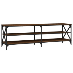 Szafka pod TV, brązowy dąb, 160x40x50, materiał drewnopochodny