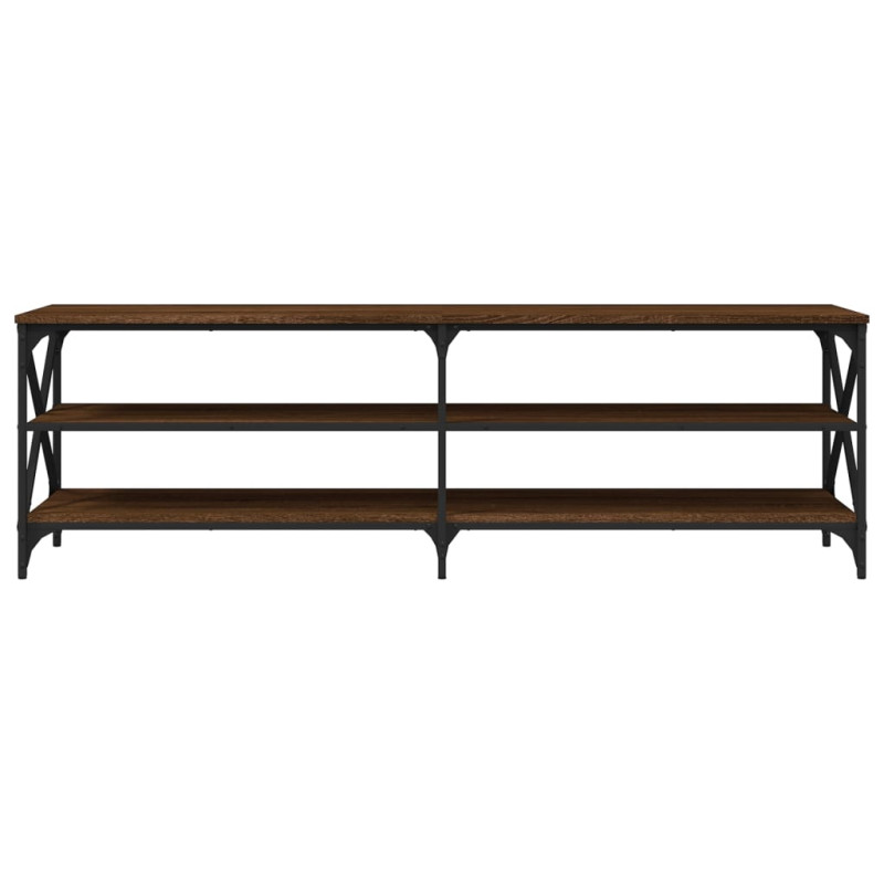 Szafka pod TV, brązowy dąb, 160x40x50, materiał drewnopochodny