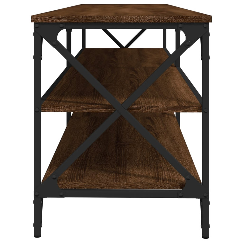 Szafka pod TV, brązowy dąb, 160x40x50, materiał drewnopochodny