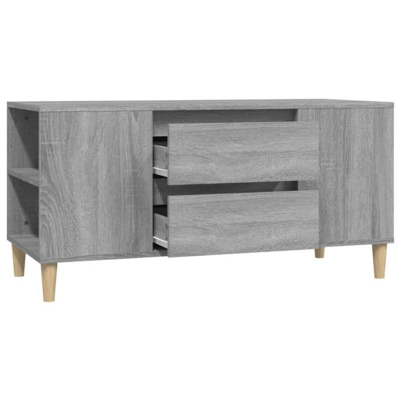 Szafka pod TV, szary dąb sonoma, 102x44,5x50 cm