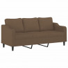 3-osobowa sofa z podnóżkiem, brązowy, 180 cm, tkaniną