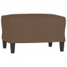 3-osobowa sofa z podnóżkiem, brązowy, 180 cm, tkaniną