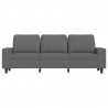 3-osobowa sofa z podnóżkiem, ciemnoszary, 180 cm, tkaniną