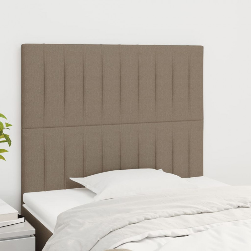Zagłówki do łóżka, 2 szt., taupe, 80x5x78/88 cm, tkanina