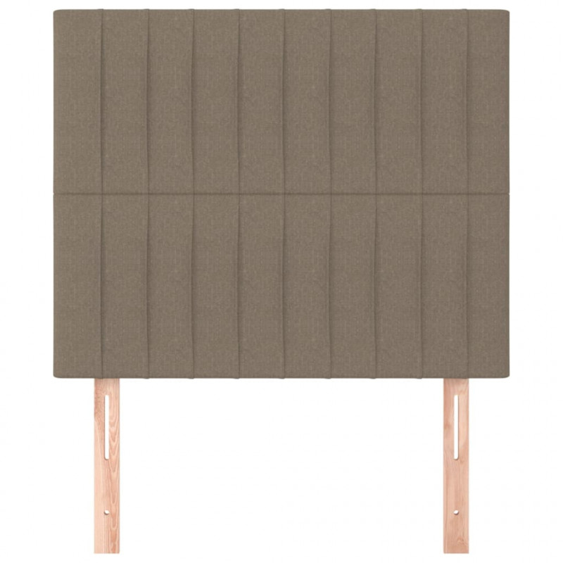 Zagłówki do łóżka, 2 szt., taupe, 80x5x78/88 cm, tkanina