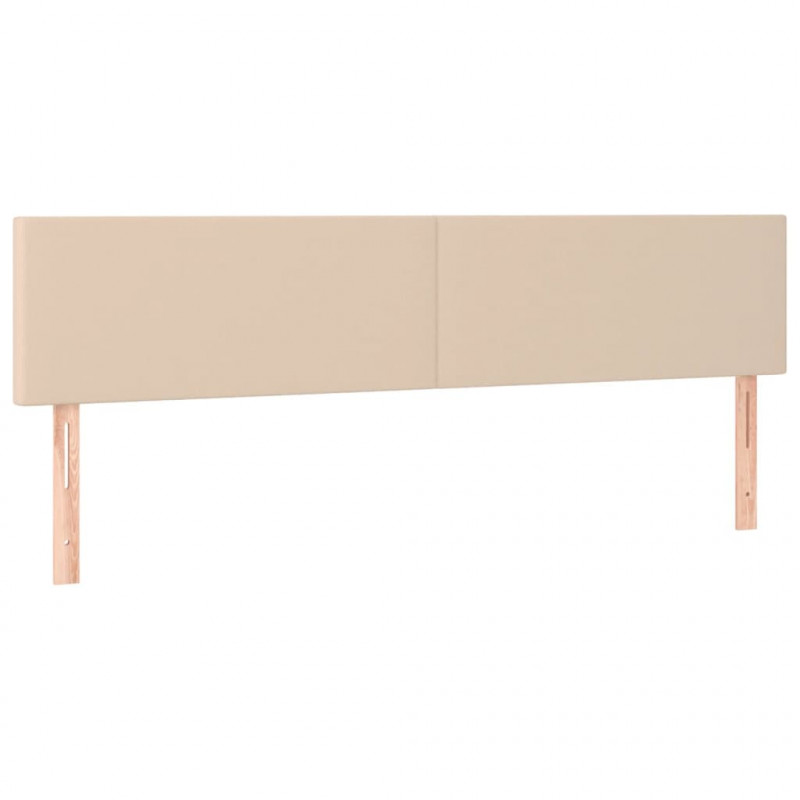 Łóżko kontynentalne z materacem, cappuccino ekoskóra 200x200 cm