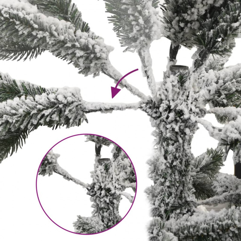 Sztuczna choinka zawiasowa, ośnieżona, 240 cm