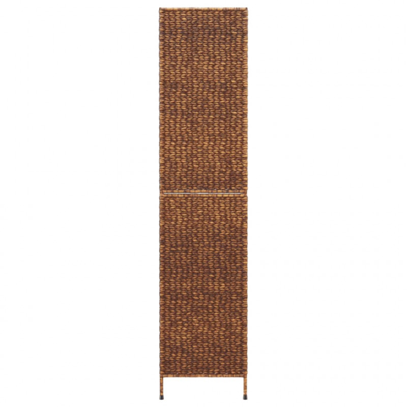 Parawan pokojowy 3-panelowy, brązowy, 122x180 cm, hiacynt wodny