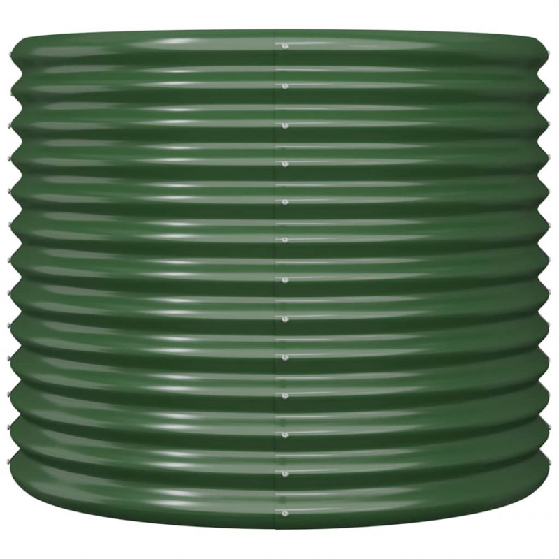 Donica ogrodowa, malowana proszkowo stal, 80x80x68 cm, zielona