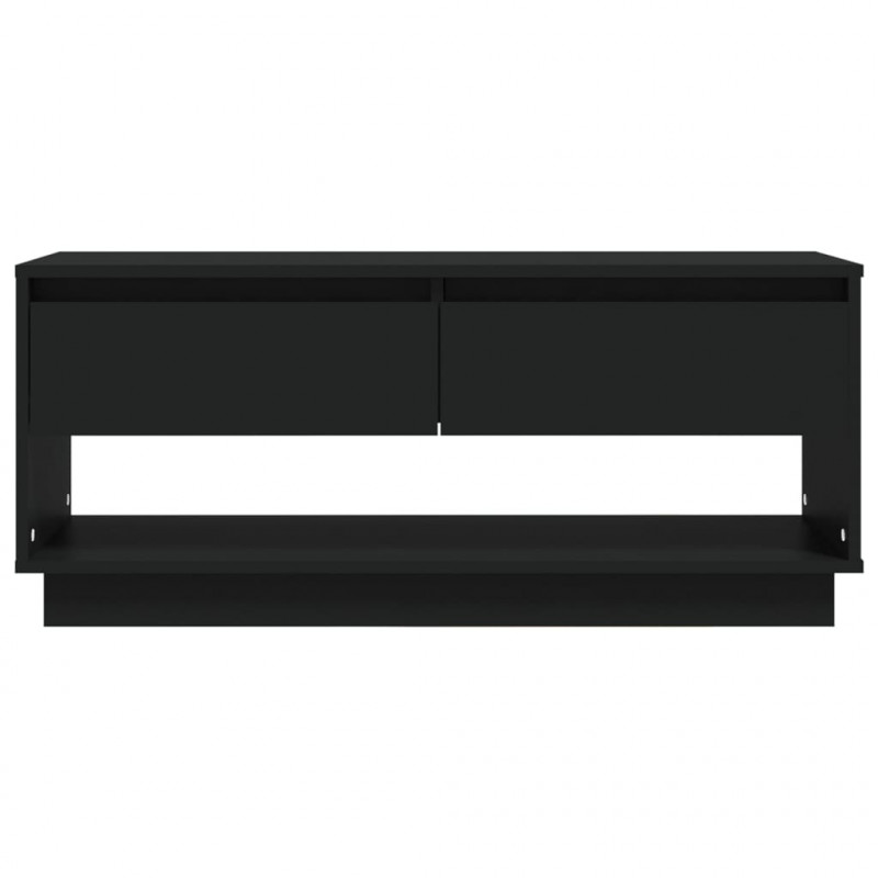 Szafka pod TV, czarna, 102x41x44 cm, materiał drewnopochodny