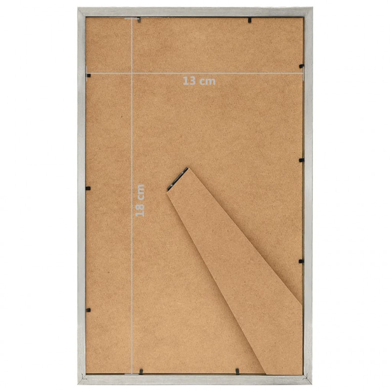 Ramki na zdjęcia, 3 szt., stołowe, srebrne, 13x18 cm, MDF