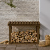 Stojak na drewno opałowe miodowy brąz108x64,5x77cm lite sosnowe