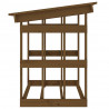 Stojak na drewno opałowe miodowy brąz108x64,5x77cm lite sosnowe