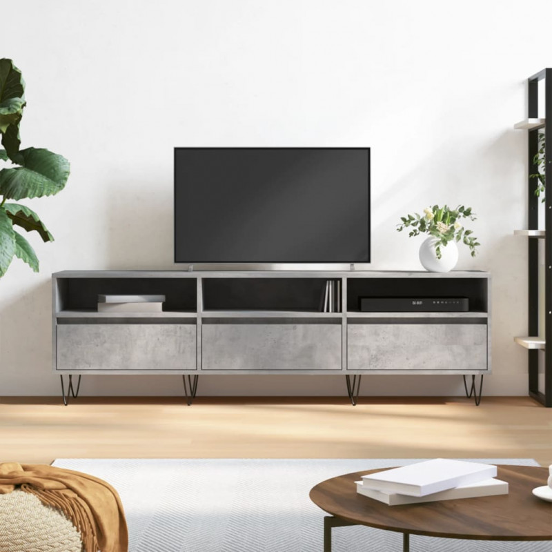 Szafka pod TV, szarość betonu, 150x30x44,5 cm