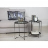 H&S Collection Stolik boczny, metalowy, 50,5 cm, czarny