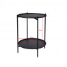 H&S Collection Stolik boczny, metalowy, 50,5 cm, czarny