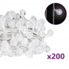 Lampki świąteczne, 20 m, 200 diod LED, zimna biel, 8 funkcji