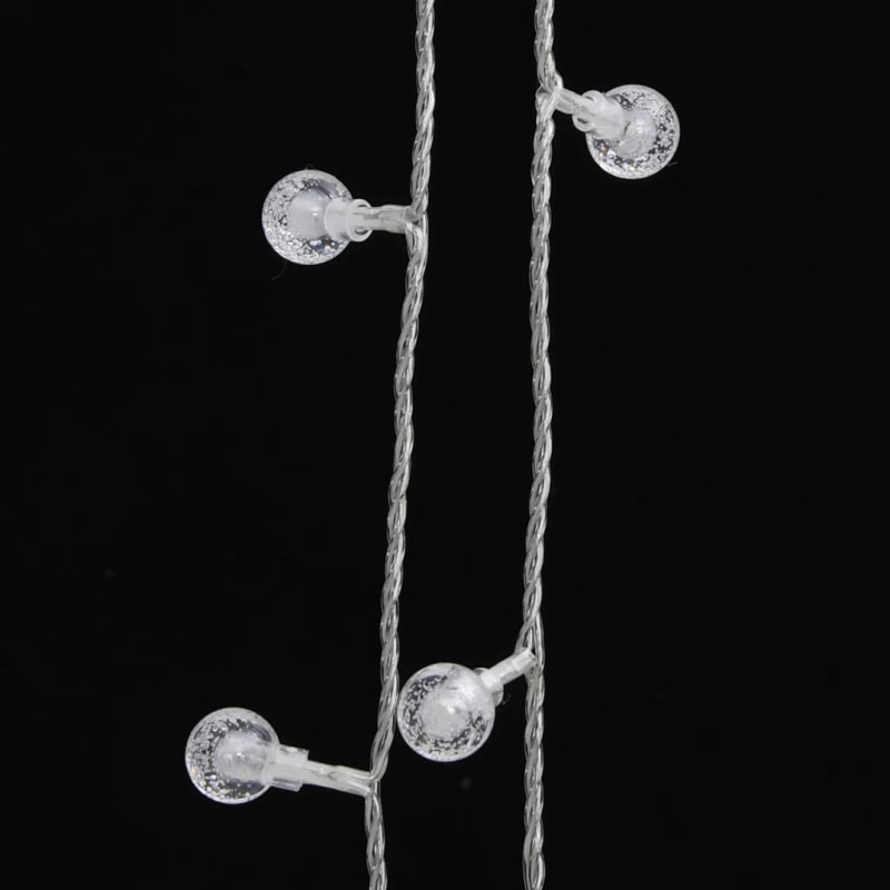 Lampki świąteczne, 20 m, 200 diod LED, zimna biel, 8 funkcji