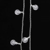 Lampki świąteczne, 20 m, 200 diod LED, zimna biel, 8 funkcji