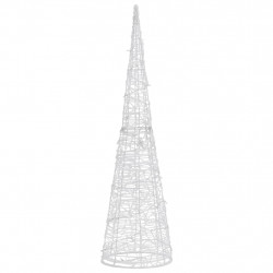 Stożek dekoracyjny, akrylowy, ciepłe białe LED, 90 cm