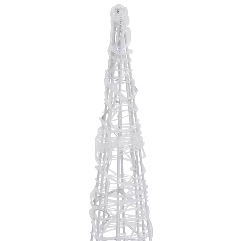 Stożek dekoracyjny, akrylowy, ciepłe białe LED, 90 cm