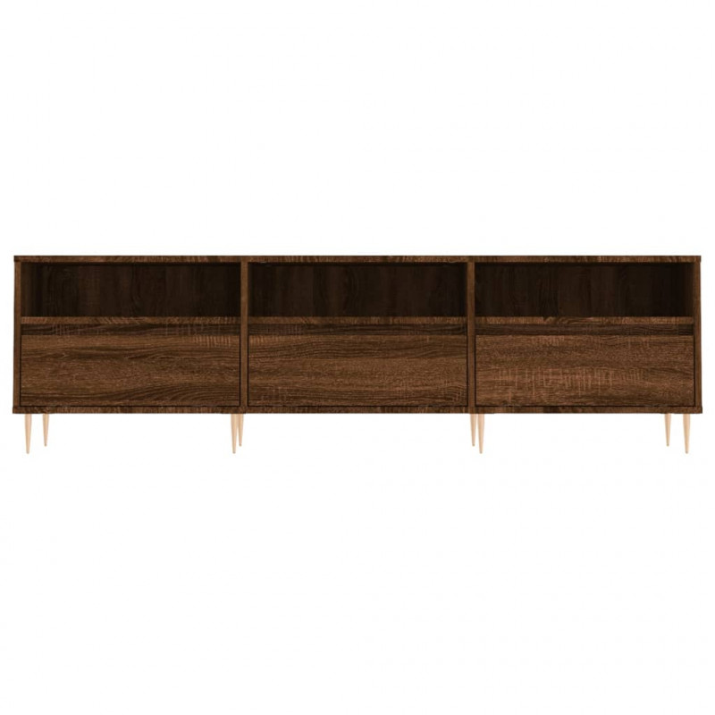 Szafka pod TV, brązowy dąb, 150x30x44,5 cm