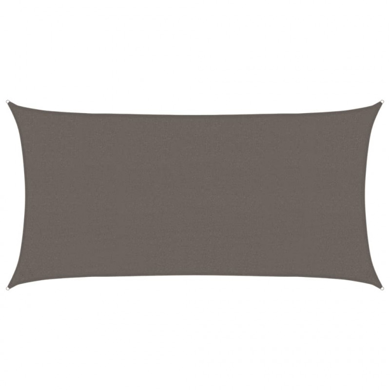 Żagiel przeciwsloneczny, 160 g/m², antracytowy, 2,5x5 m, HDPE