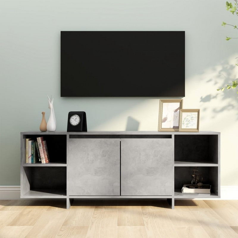 Szafka pod TV, szarość betonu, 130x35x50 cm