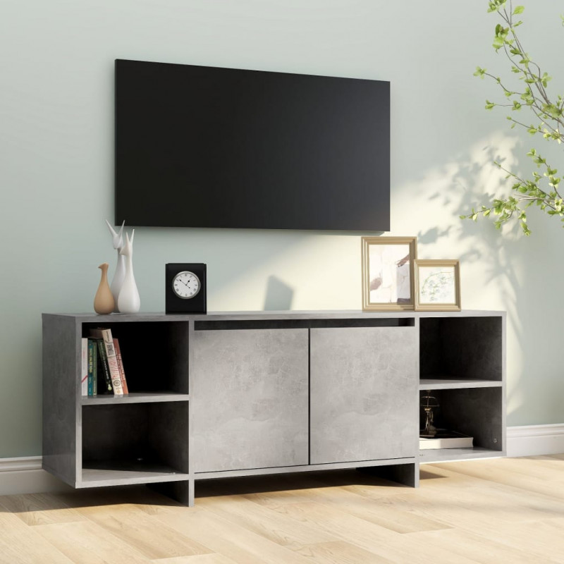 Szafka pod TV, szarość betonu, 130x35x50 cm