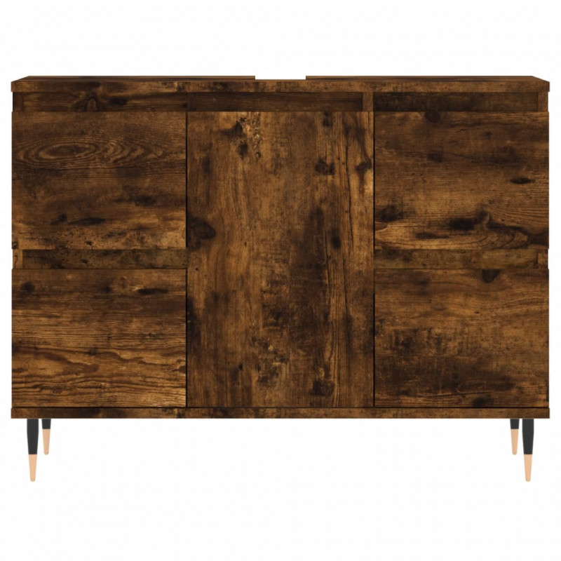 Szafka łazienkowa, przydymiony dąb, 80x33x60 cm