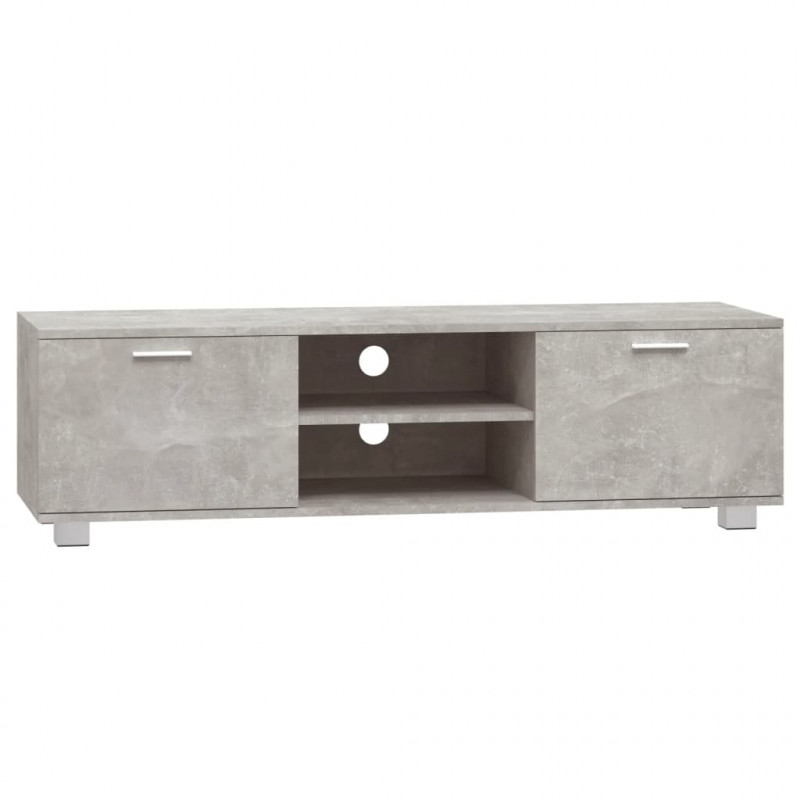 Szafka pod TV, szarość betonu, 140x40,5x35 cm