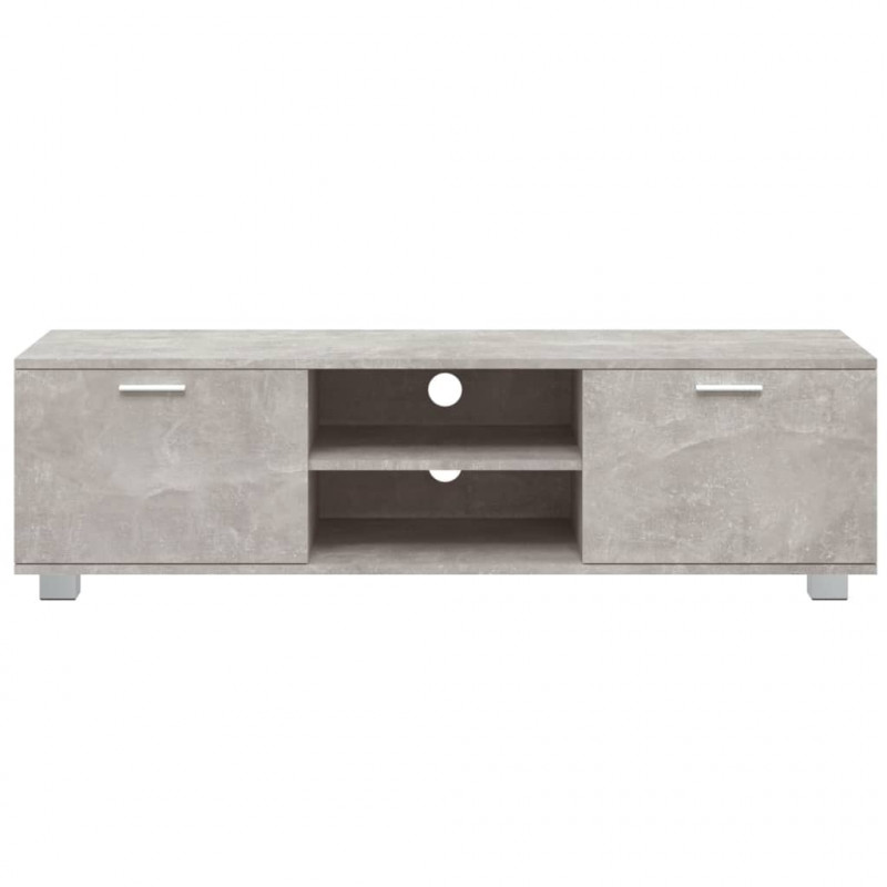 Szafka pod TV, szarość betonu, 140x40,5x35 cm