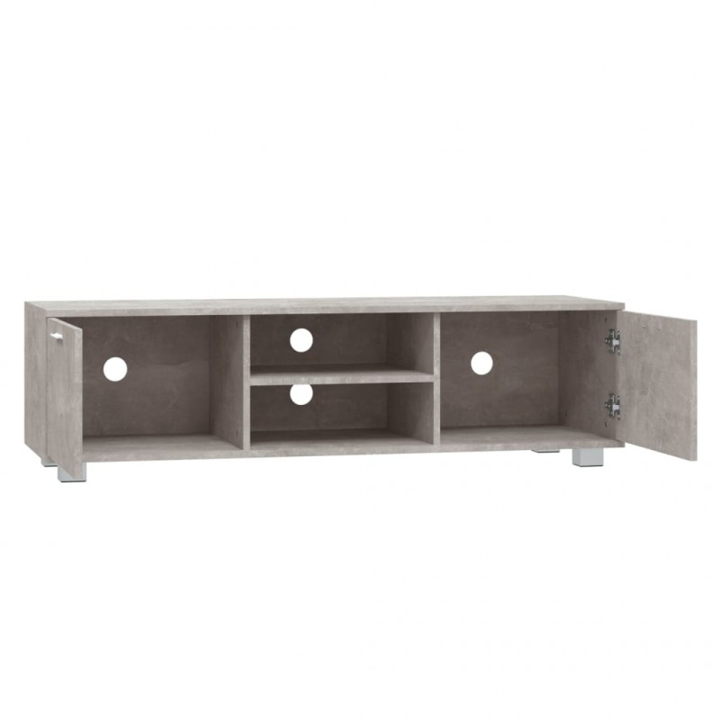Szafka pod TV, szarość betonu, 140x40,5x35 cm