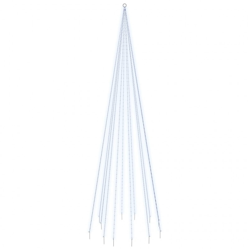 Choinka do montażu na maszcie, 732 zimnych białych LED, 500 cm
