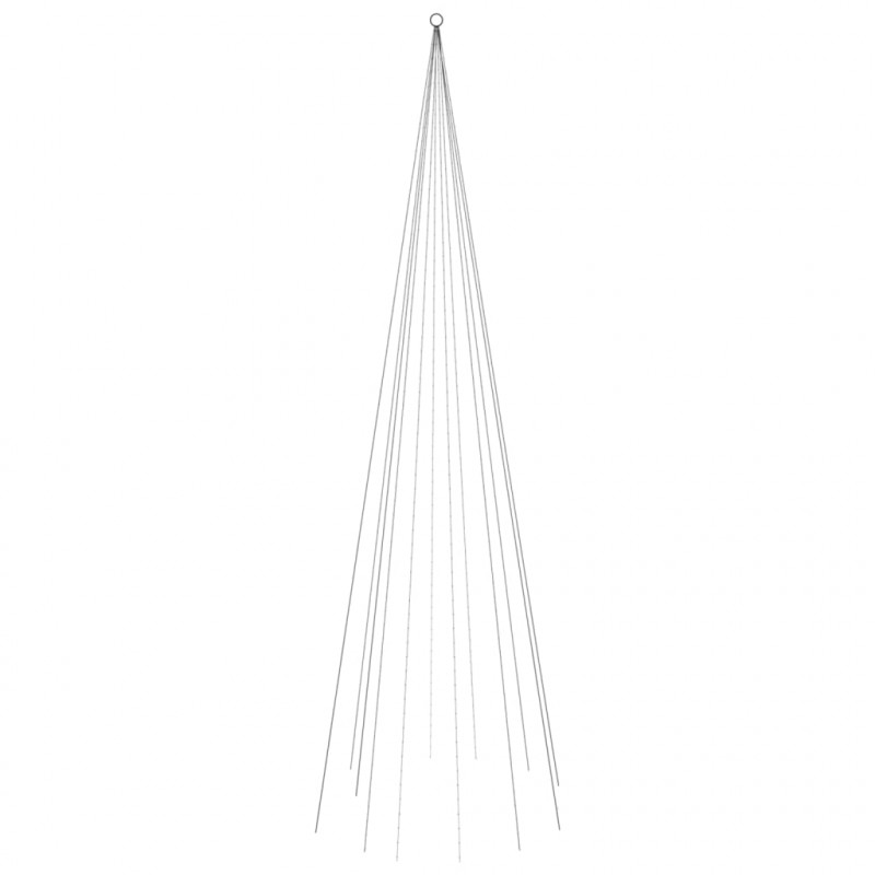 Choinka do montażu na maszcie, 732 zimnych białych LED, 500 cm