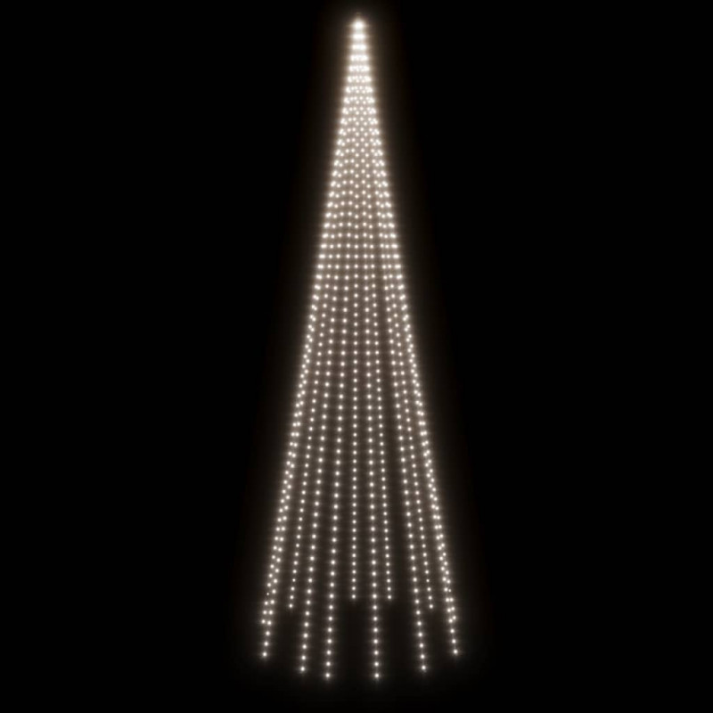 Choinka do montażu na maszcie, 732 zimnych białych LED, 500 cm
