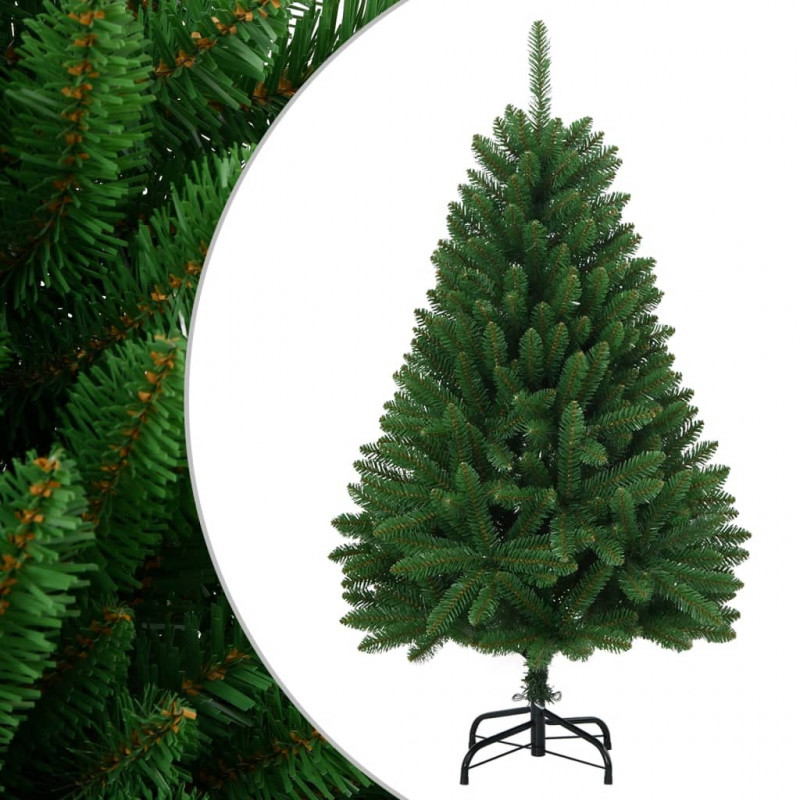 Sztuczna choinka zawiasowa ze stojakiem, zielona, 120 cm